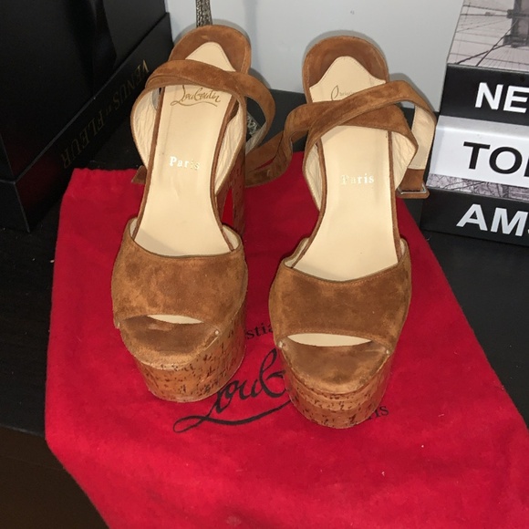 Women’s suede Christian Louboutin Dombasle Sandals - Picture 4 of 7